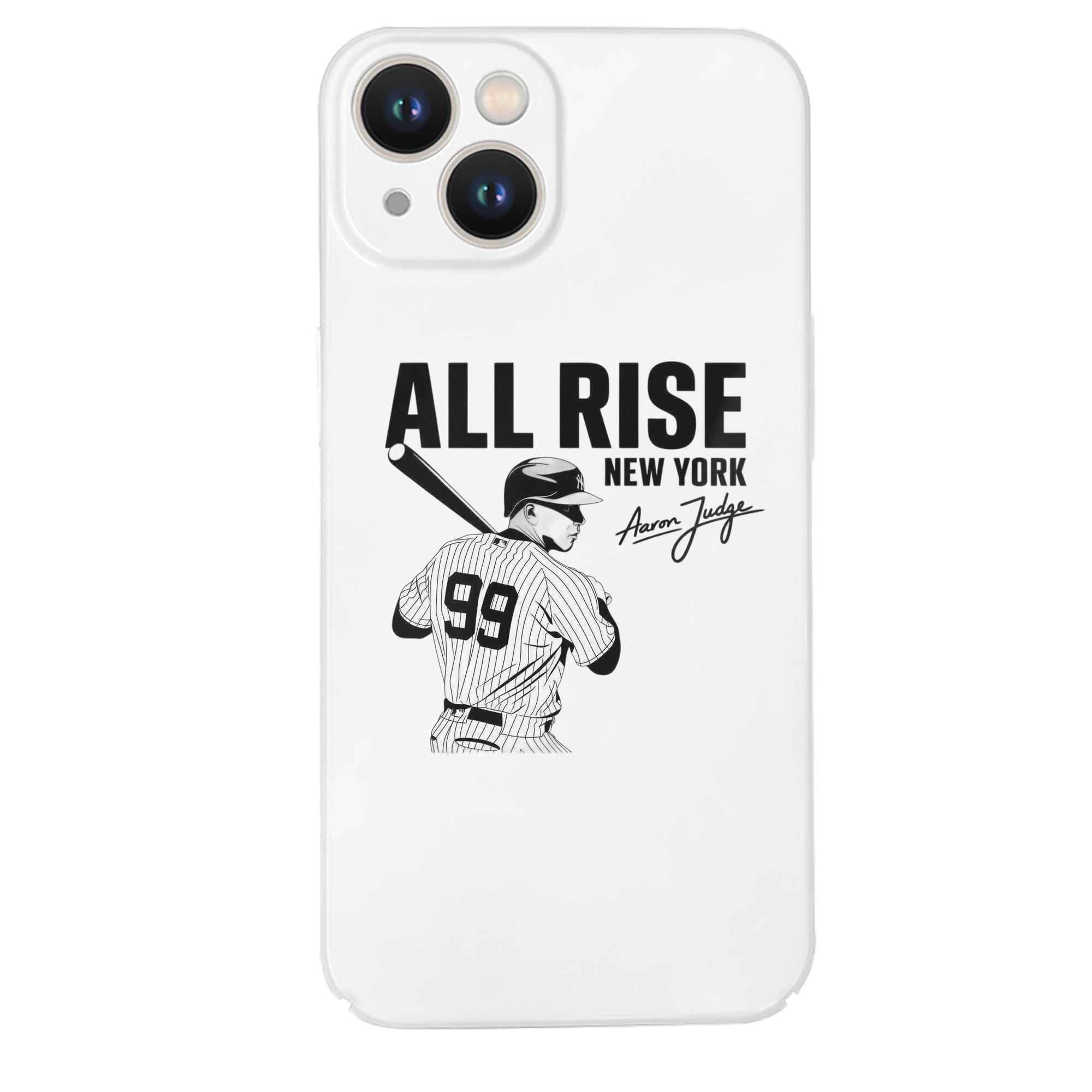 All Rise New York Aaron Judge 99 IPhone 14 Series Full-Cover Hard Case – Shockproof With Raised Camera Protection – Precise Cutouts, Wireless Charging Compatible – Durable, Anti-Yellowing, Easy To Clean